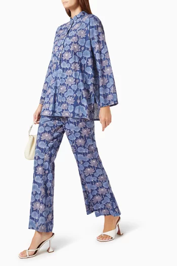 Printed Top & Pants Set