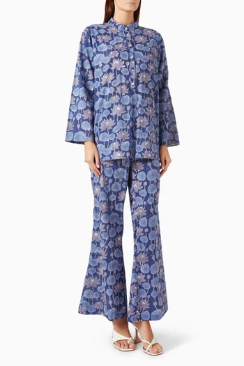 Printed Top & Pants Set