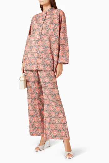 Printed Top & Pants Set