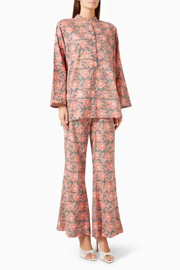 Printed Top & Pants Set