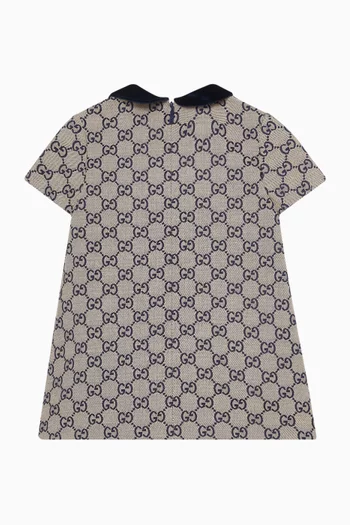 Collared Shift Dress in GG Canvas