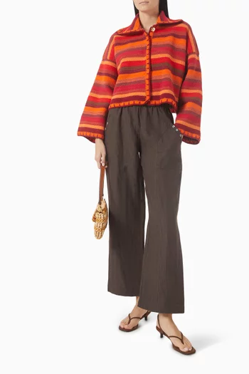 Daria Striped Jacket in Knit