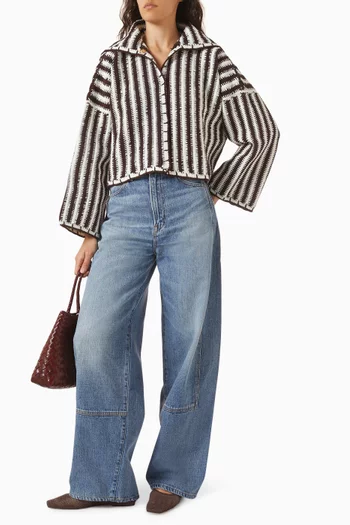 Daria Striped Jacket in Knit