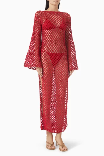 June Maxi Dress in Crochet