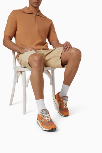 Made in UK 991 Sneakers in Suede & Mesh