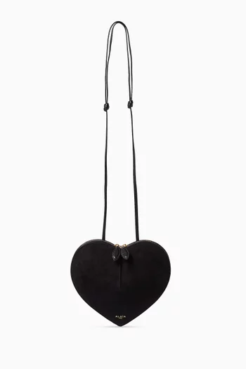 Le Coeur Crossbody Bag in Suede