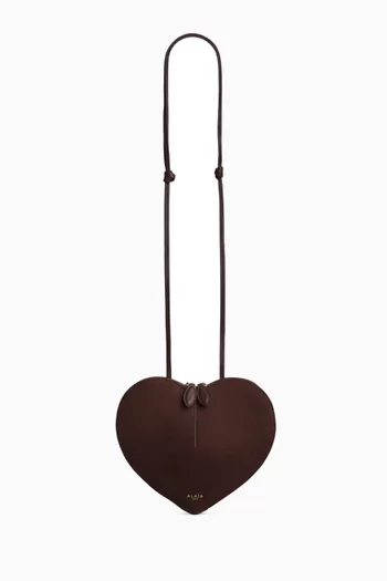 Le Coeur Crossbody Bag in Suede