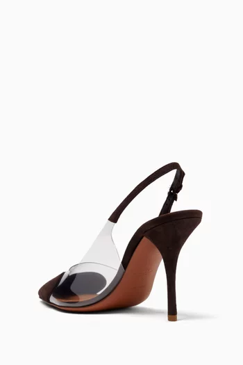 Le Cœur 90 Slingback Pumps in Suede