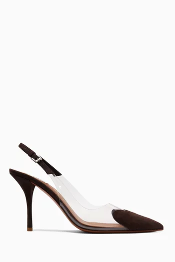 Le Cœur 90 Slingback Pumps in Suede