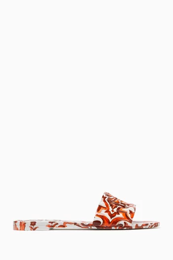 Bianca Majolica-print Slides in Rubber