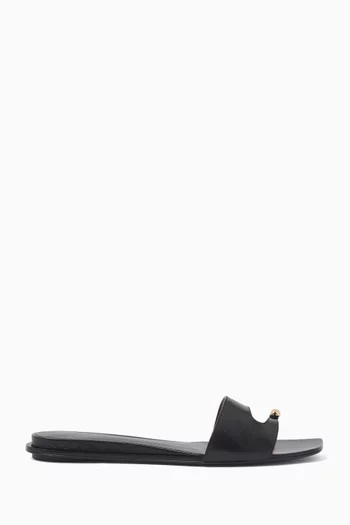 Pierced Slides in Leather
