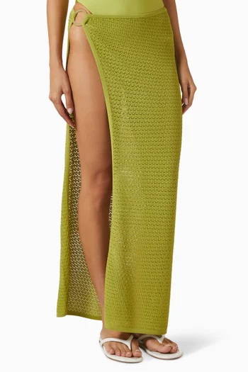 Palermo Maxi Skirt in Lace Crochet