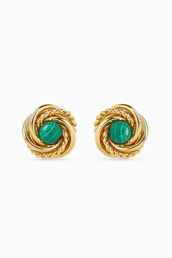 Atika Mother-of-Pearl Stud Earrings in Gold-plated Metal