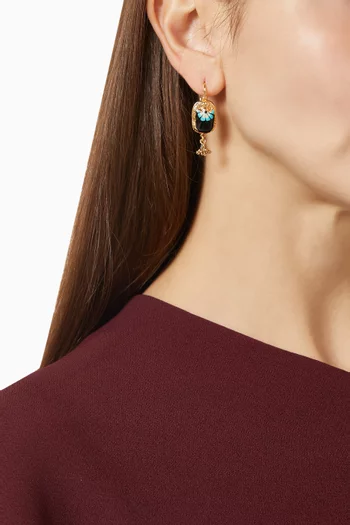 Scaramouche Drop Earrings in Gold-plated Metal
