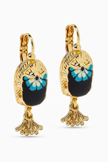Scaramouche Drop Earrings in Gold-plated Metal