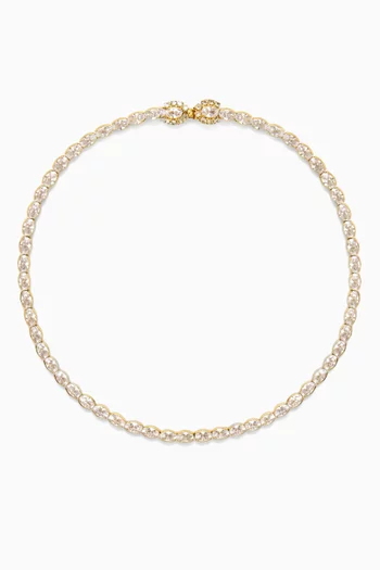 Riviera Tennis Necklace in Gold-plated Metal