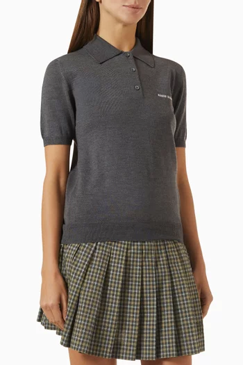 Knit Polo in Virgin Wool