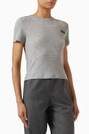 Logo T-shirt in Rib-jersey