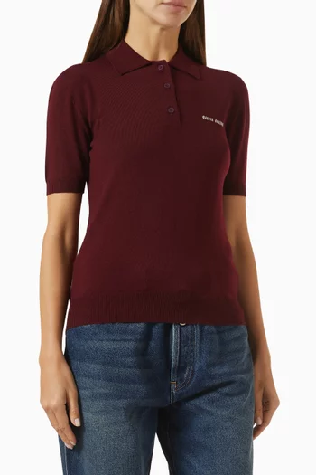 Knit Polo in Virgin Wool