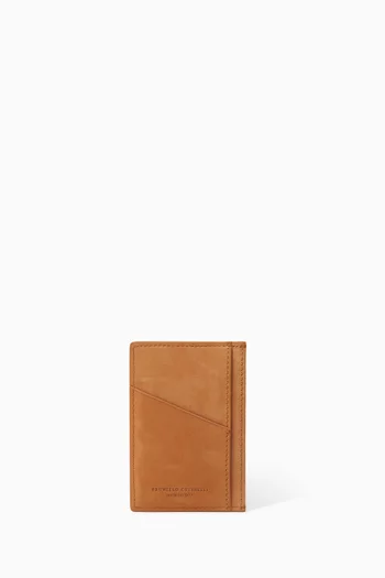 Logo Card Holder in Leather