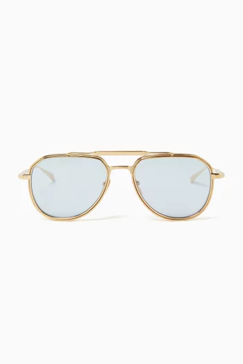 Commander Sunglasses in Gold-tone Metal