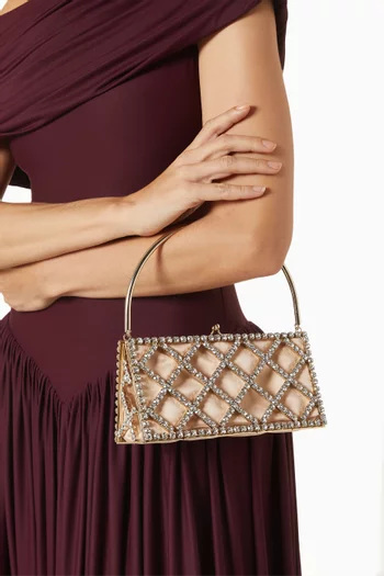 Small Garofano Top-handle Bag in Satin