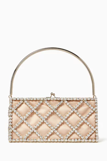 Small Garofano Top-handle Bag in Satin