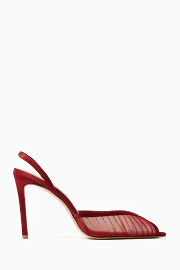 Sheila 100 Slingback Sandals in Tulle & Satin