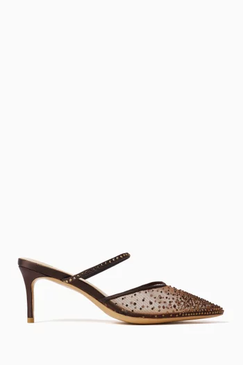 Sasha 70 Mules in Mesh