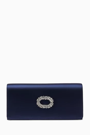 Alice Crystal-embellished Clutch in Satin
