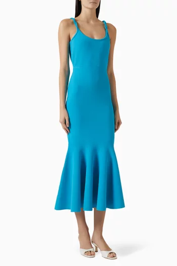 Tess Flared Midi Dress in Knit