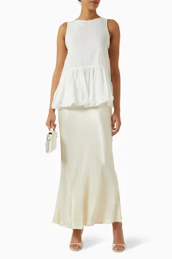 Charli Maxi Skirt in Satin