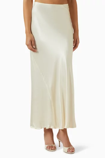 Charli Maxi Skirt in Satin