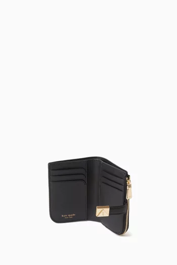 Deco Compact Wallet in Leather