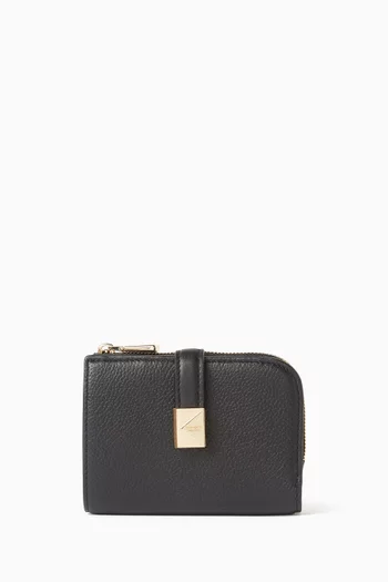 Deco Compact Wallet in Leather