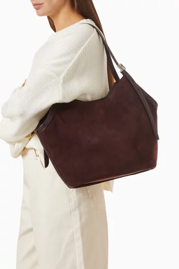 Deco Tulip Tote Bag in Suede