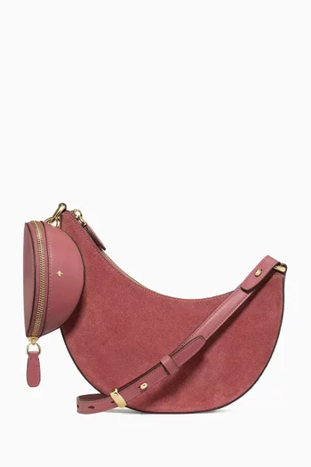 Duo Crossbody Bag in Suede