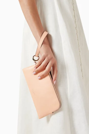 Zip Pouch in Leather