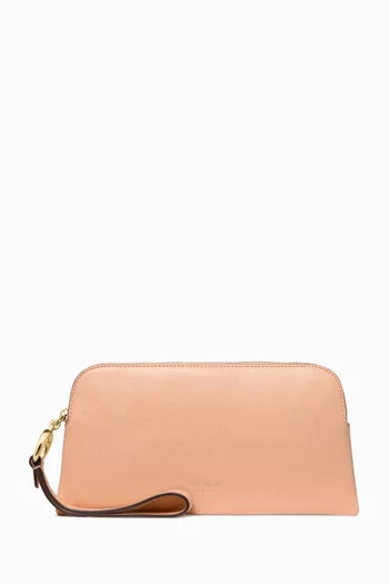 Zip Pouch in Leather