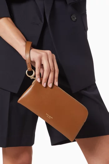Zip Pouch in Leather
