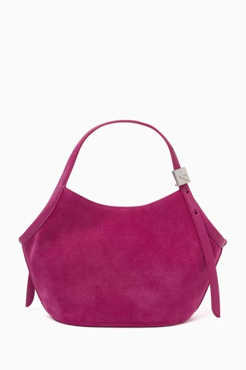 Small Deco Deco Tulip Tote Bag in Suede