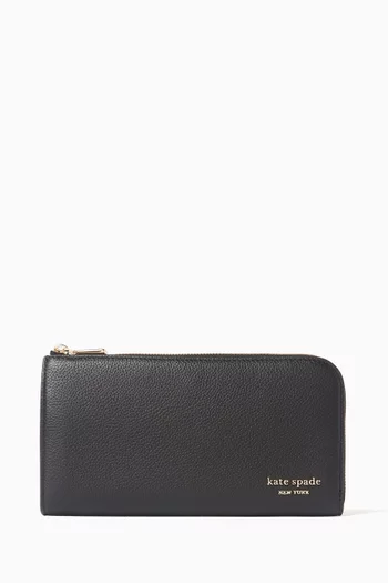 Devin Zip-around Continental Wallet in Leather