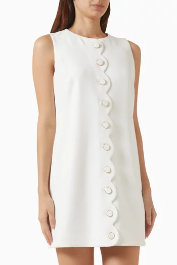 Scallop Shift Mini Dress