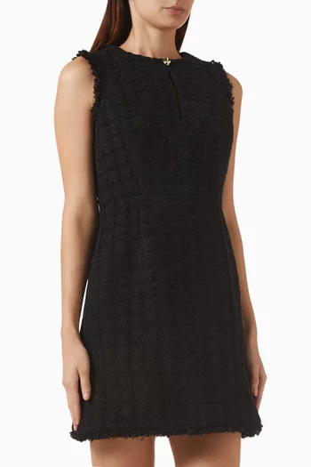 Plaza Flared Mini Dress in Tweed