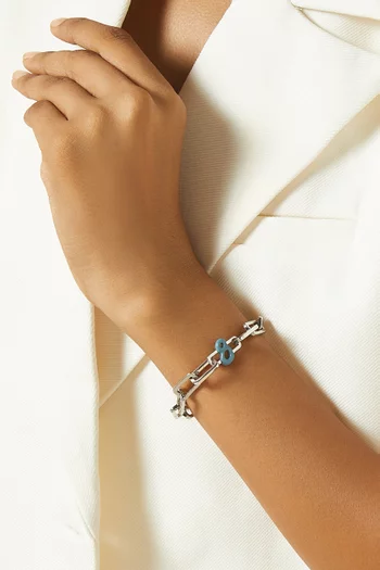 Eight Charm in Sterling Silver with Enamel