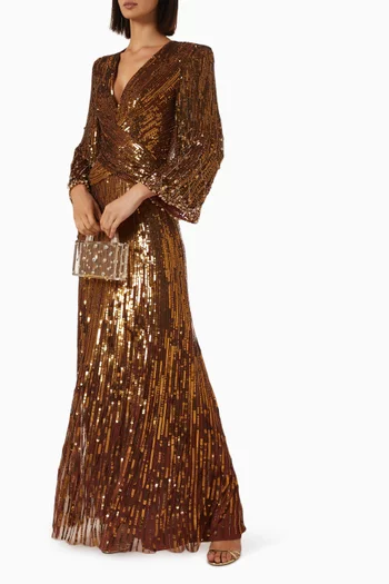 Cosmos Sequin-embellished Gown