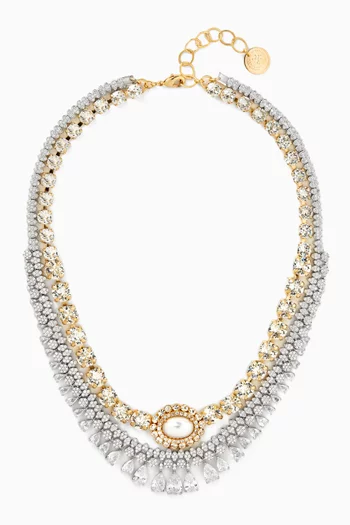 Esencia Layered Necklace in Gold and Silver-plated Brass