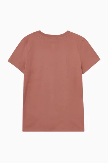 Velvet Logo T-shirt in Cotton-jersey