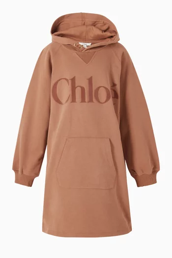 Velvet Logo Hoodie Dress