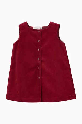 Jacquine A-line Dress in Corduroy